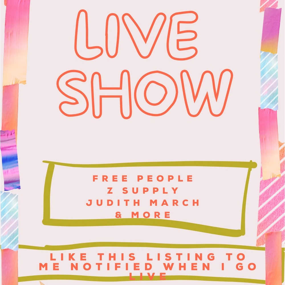 Like this listing to be notified when I go LIVE!